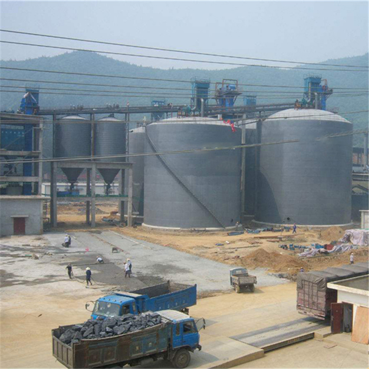 广东水泥钢板仓2座3000吨青岛项目进入施工