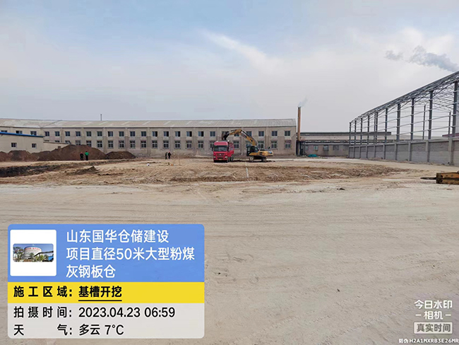 广东大型粉煤灰钢板仓直径50米项目进场